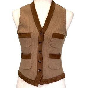 Ralph Lauren Purple Label-Cashmere Brown Suede old money, equestrian size small